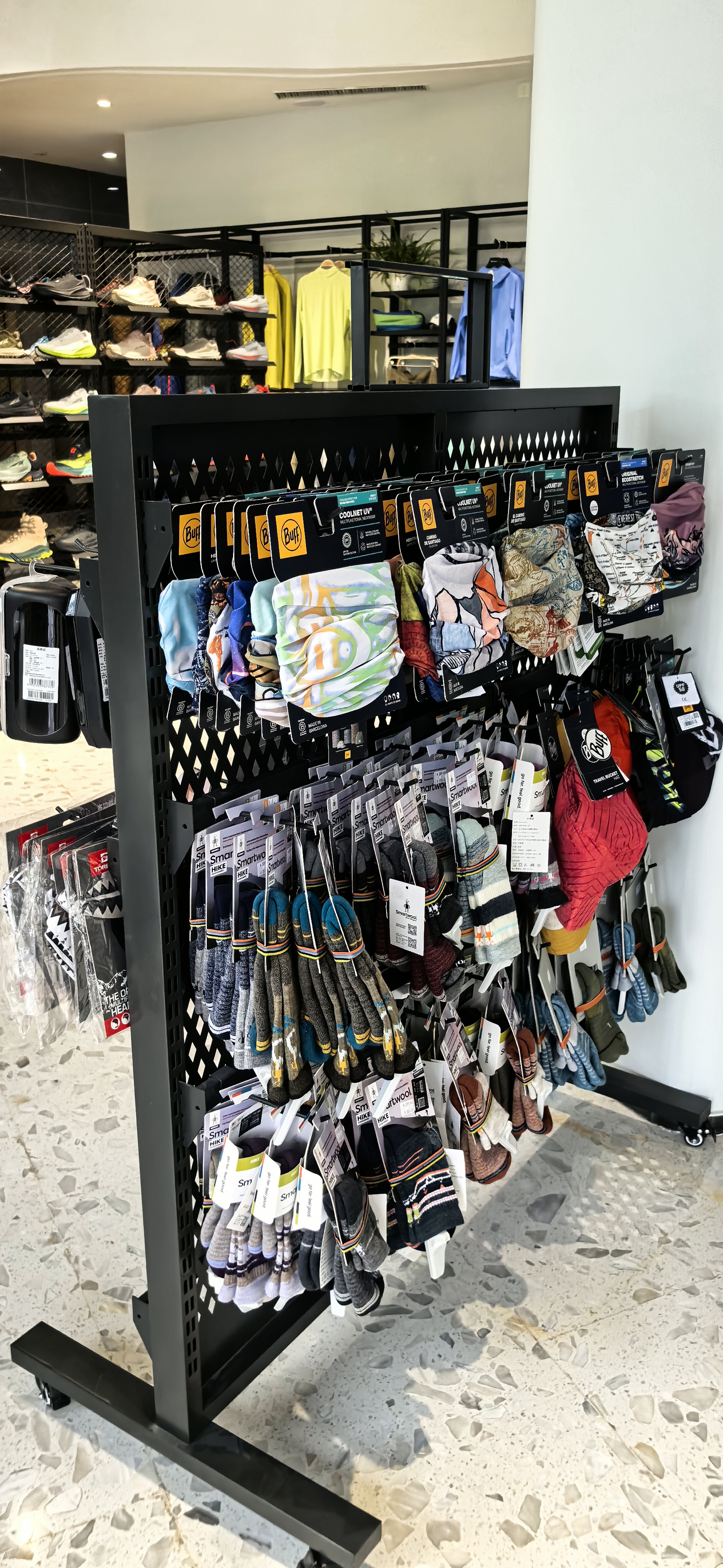 HOOWAY branded display rack at a partner retail store